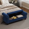 NicBex Modern 64.5" Tufted Storage Bench with Velvet Upholstery for Bedroom and Living Room - 3 of 4