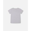 Deux par Deux Boy Organic Cotton Graphic Tee Pale Blue and Puppies - 3 of 4