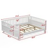 NicBex Twin/Full Size Bed Frame,Wood Platform Bed for Kids,Wood Low Profile Twin Bed with Rails for Girls and Boys,Wood Slats Support - 3 of 4