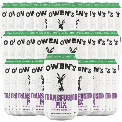 Owen’s Craft Mixers | Transfusion Mix | Handcrafted in the USA with Premium Ingredients | Vegan & Gluten-Free Soda Mocktail and Cocktail Mixer