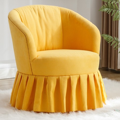 Mustard velvet deals swivel chair