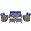Buenhomino Patio Furniture Set with Fire Pit, Outdoor Wicker Furniture, 8 Pieces Deep Seat Rattan Conversation Sofa Sets with 6-inch Thicked Cushions - 2 of 4