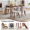 2PCS Dining Chair,Upholstered Dining Chair with Wood Legs, Wing Backrest,Kitchen Chairs with Thick Cushions for Dining Room, Living Room - 3 of 4