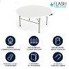 Flash Furniture Scarborough 5-Foot Round Bi-Fold White Plastic Folding Table with Carrying Handle - image 2 of 4