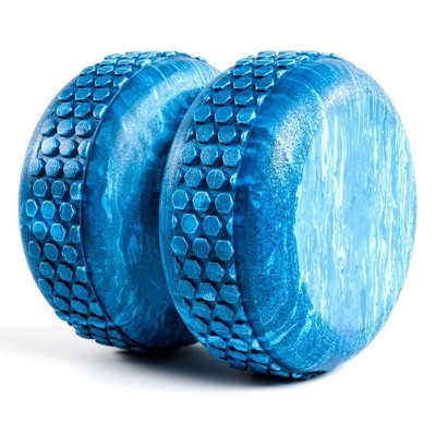 Power Systems Myo-Roller, Textured Roller Massage Therapy Aid for Recovery, Myofascial Release and Spinal Alignment, 6 x 6 Inches, Blue Marble
