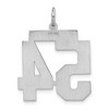 Black Bow Jewelry Sterling Silver, Jersey Collection, Large Number 54 Pendant - 3 of 4