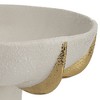 Dahlia Studios Adelaide 9 3/4"  White and Gold Ceramic Pedestal Bowl - 3 of 4