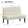Yaheetech Corduroy Loveseat Small Couch Armless Chair Sofa with Rubberwood Legs for Bedroom, Dorm, Living Room - 3 of 4