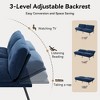 Dyonery 72" Convertible Futon Sofa Bed with 6.7" Thick Removable Cushion & Adjustable Backrest–Plush Terry Cloth Fabric Futon Couch Bed - 3 of 4