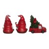 Transpac Resin Light Up Glitz Gnome Decor Set of 3 Christmas Home Decorations - 3 of 3