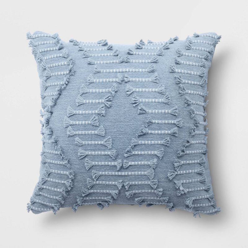 Chenille Diamond Patterned Square Throw Pillow - Threshold™, 1 of 10