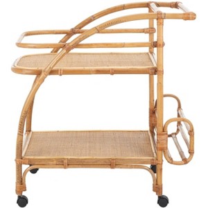 Treise 2 Tier Bar Cart - BCT6501A - Natural - Safavieh - 1 of 4