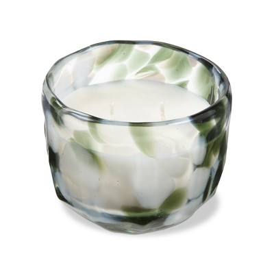 TAG Magnolia & Musk Soy Paraffin Wax Candle Green Confetti Glass Container 4.44L x 2.36W x 3.74H inches Burn Time 25 Hours