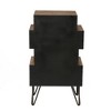 LuxenHome 4-Drawer 33" H x 18.9" W Wood Accent Chest. Brown - 3 of 4