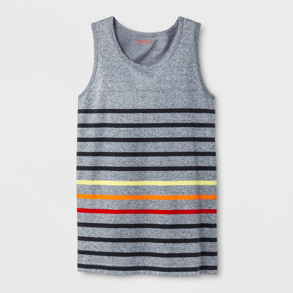 Boys' Stripes Tank Top - Cat & Jack Gray L