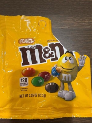 M&M's Peanut Milk Chocolate Candy, Share Size - 3.27 oz Bag