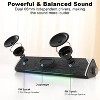 Bluetooth Computer Speakers, USB Plug-N-Play PC Speakers with LED Dynamic Light, Surround Sound Soundbar Speaker - 2 of 4