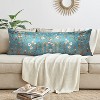 Sweet Jojo Designs Girl Satin Body Pillow Cover Case (Pillow Not Included) 54in.x20in. Boho Floral Wildflower Blue Orange and Pink - 3 of 4