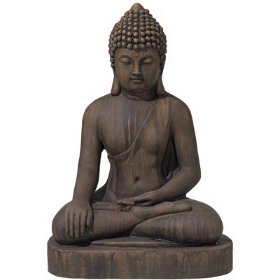 John Timberland Asian Zen Buddha Outdoor Statue 29 1/2" High Sitting for Yard Garden Patio Deck Home Entryway Hallway