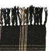 Storied Home Soft Woven Reclaimed Cotton Blend Throw with Fringe, Black and Tan Plaid - 3 of 4