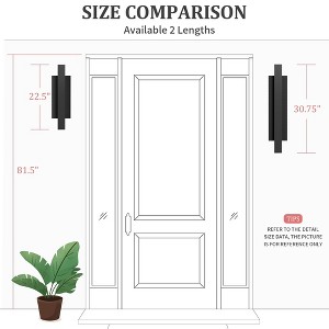 LamQee Aluminum Long Outdoor Wall Lights, 3000K LED Black Modern Exterior Lighting Fixtures - 1 of 4