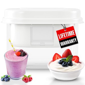 Ultimate Greek Yogurt Strainer - Fine Mesh Nylon Greek Yogurt Maker - 100% BPA Free & Dishwasher Safe with Large 2.3 Quart Capacity - 1 of 4