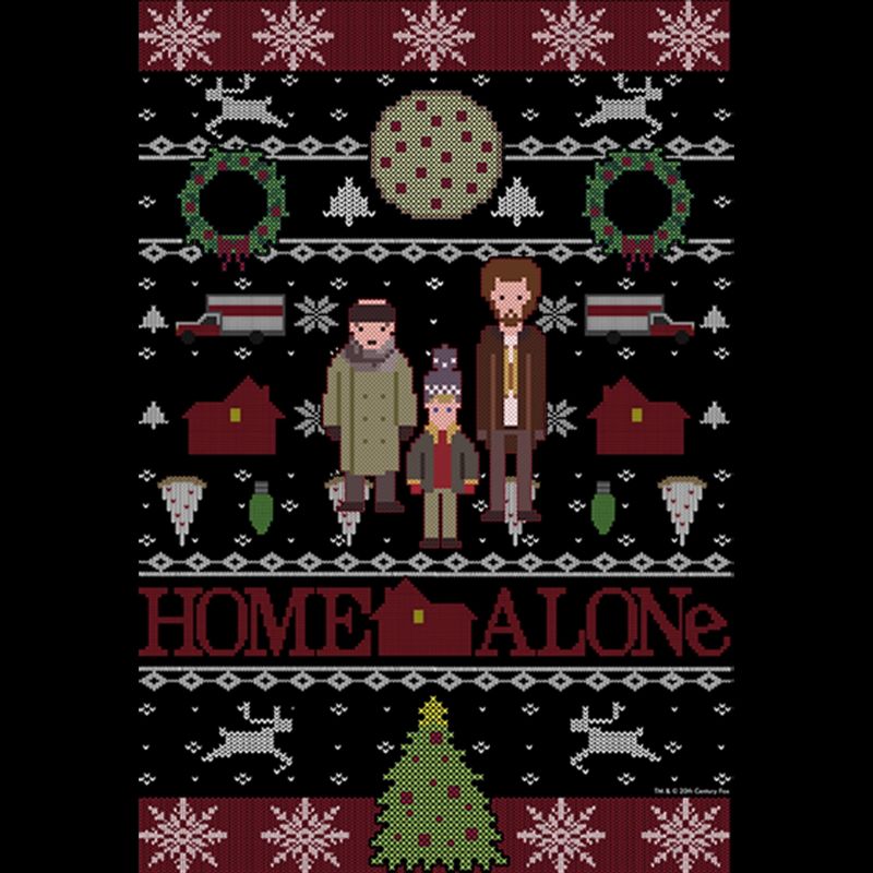 Boy's Home Alone Characters Ugly Sweater Pull Over Hoodie, 2 of 5