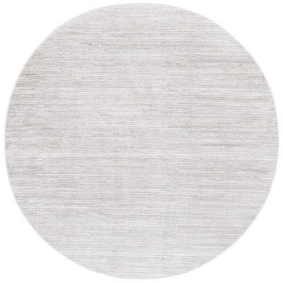Mila MIL224 Power Loomed Indoor Area Rug - Grey/Ivory - 6'7" Round- Safavieh