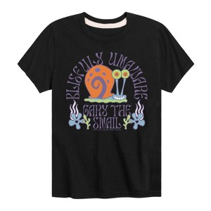 Boys' - SpongeBob SquarePants - Gary Blissfully Unaware Short Sleeve Graphic T-Shirt - 1 of 4