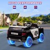 12V Police Electric Ride-On Car for Kids, Remote Control, 66lbs Capacity, LED Lights, Megaphone, Music, Spring Suspension - 2 of 4