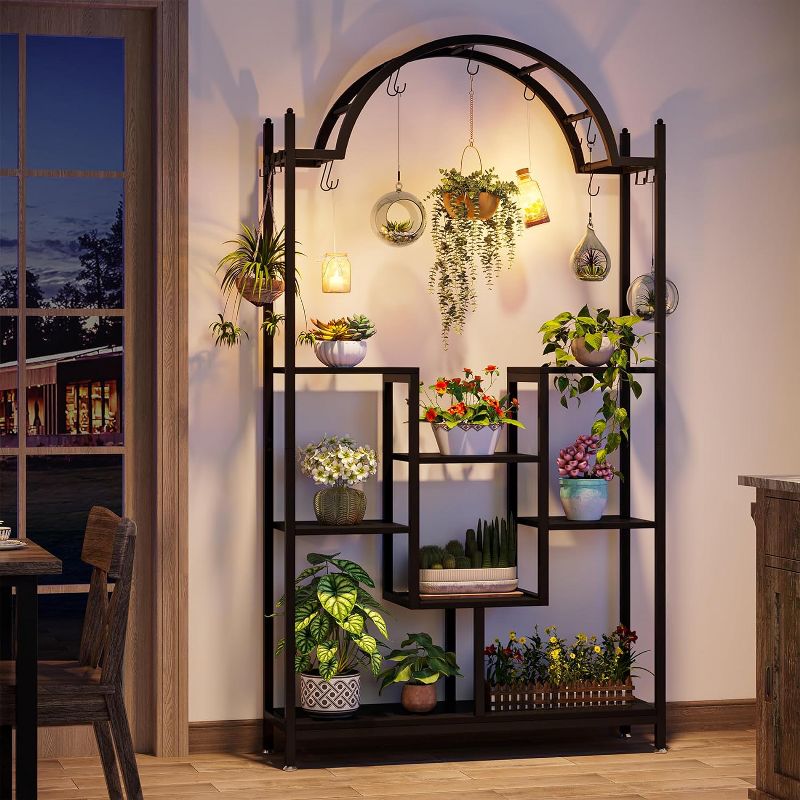 Tribesigns 74.8'' Arched Indoor Plant Stand, 4 of 6