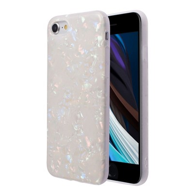 Insten Shell Glitter Pearly Case For iPhone, Bling Pearly-Lustre Slim Soft TPU IMD Cover