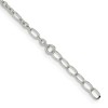 Black Bow Jewelry Sterling Silver Faith, Hope and Charity Anklet, 10 Inch - 2 of 4