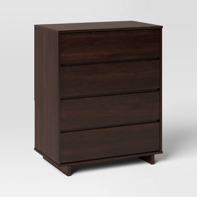 Modern 4 Drawer Dresser Espresso - Room Essentials™: Laminated, Contemporary Storage