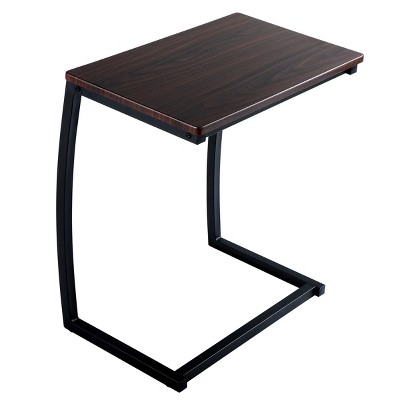 Bencmate Coffee Tables C Shaped Side End Table for Sofa and Bed, Durable Smooth Top Nonslip Pads, Easily Assemble, Black, 17.52"*2.76"*27.17"
