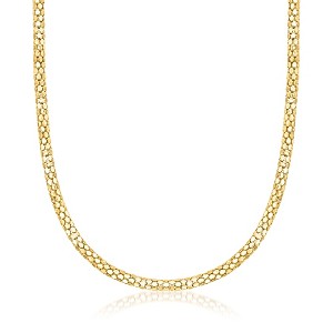 Ross-Simons Italian 18kt Gold Over Sterling Popcorn-Chain Necklace - 1 of 3
