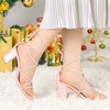 Allegra K Women's Back to College Strappy Straps Lace Up Chunky Heel Sandals - 2 of 4