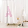 Deny Designs April Lane Art Block Monogram Shower Curtain - 2 of 3