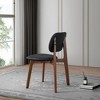 NicBex Mid-Century Modern Leather Dining Chair Set of 2 with Foam Cushion and Solid Wood Legs for Living room - 3 of 4