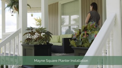 Fairfield Classic White 17" Square Self-Watering Polyethylene Planter