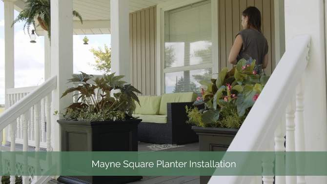 Mayne 16"x16" Fairfield Square Planter Pot, 2 of 8, play video