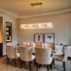 LLHZSY Farmhouse Modern Rectangle Chandeliers With Water Ripple Glass 8-Light Fixture for Dining Room-Gold W38 1/5" - 3 of 4
