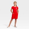 Girls' Short Sleeve Knit Dress - Cat & Jack™ - 4 of 4