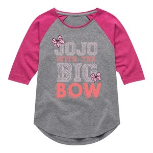 JoJo Siwa Big Bow Jojo  - Athletic Heather/Fuchsia - 5T - 1 of 3