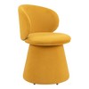 HomeRoots Orange Upholstered Velvet Swivel Dining Side Chair - 4 of 4