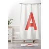 Deny Designs April Lane Art Block Monogram Shower Curtain - 3 of 3