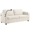 GlasFlength Seating Sets, Spacious Striped Sectional Sofa, Perfect for Social Gatherings, Beige, 72.8"*30.7"*33" - 4 of 4