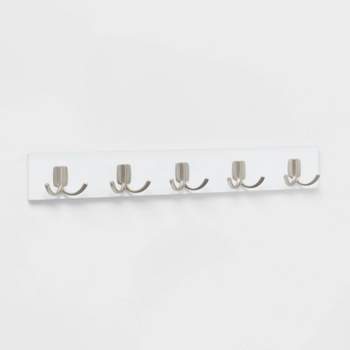 New Traditional 5 Hooks Rail Silver/ivory - Threshold™ : Target