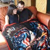 Catalonia Patriotic US Flag Blanket, American National Flag Throws, Fuzzy Plush Soft Fleece Blanket for Memorial Day 4th of July Citizenship Veteran - 2 of 4