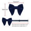 INSPIRE CHIC Men's Velvet Pre-Tied Solid Color Pocket Square Adjustable Bow Tie 1 Pair - 3 of 4
